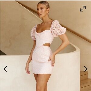 Selfie Leslie White Puff Sleeve Bodycon Mini Dress